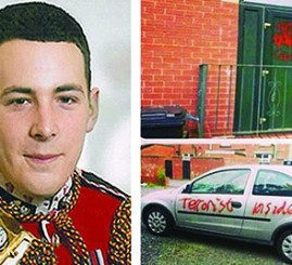 British soldier hacked to death, mosques attacked